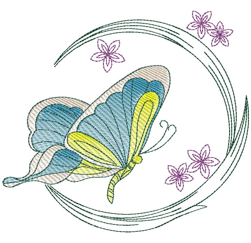 Butterfly Embroidery Free Design 25